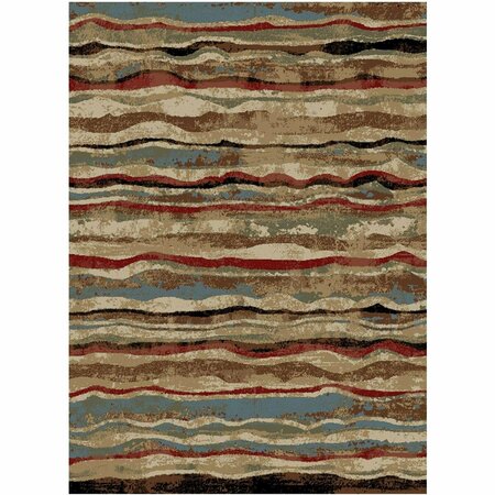 MAYBERRY RUG 5 ft. 3 in. x 7 ft. 3 in. City Miles Area Rug, Multi Color CT9821 5X8